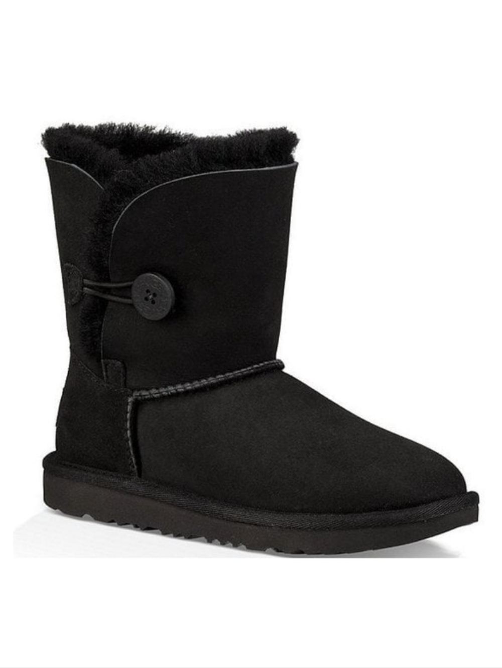 UGG Women's Bailey Button II Shearling Black Boots EUC | Women's US Size 8